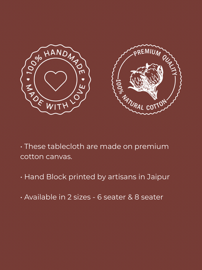 Circular Mandala/Medallion Motif Table Cover