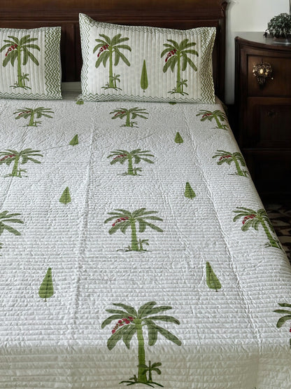 Palm Block Printed Bedding Set