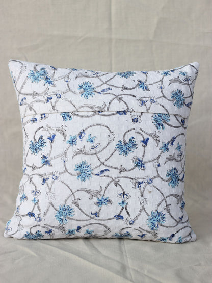 Cyan Harmony Waffle Cushion Cover