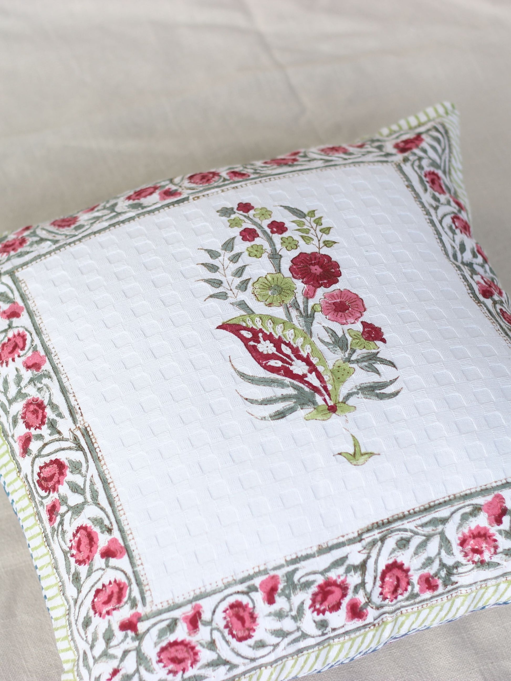 Cotton Waffle Cushion Cover