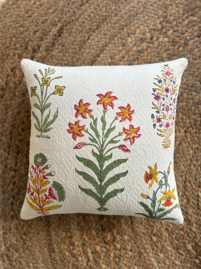 Floral Jacquard Cushion Cover