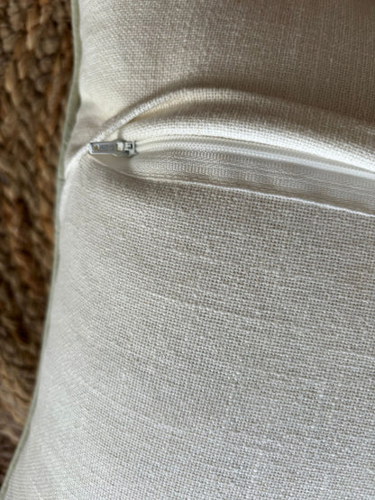 Sage Bloom Canvas Cushion Cover