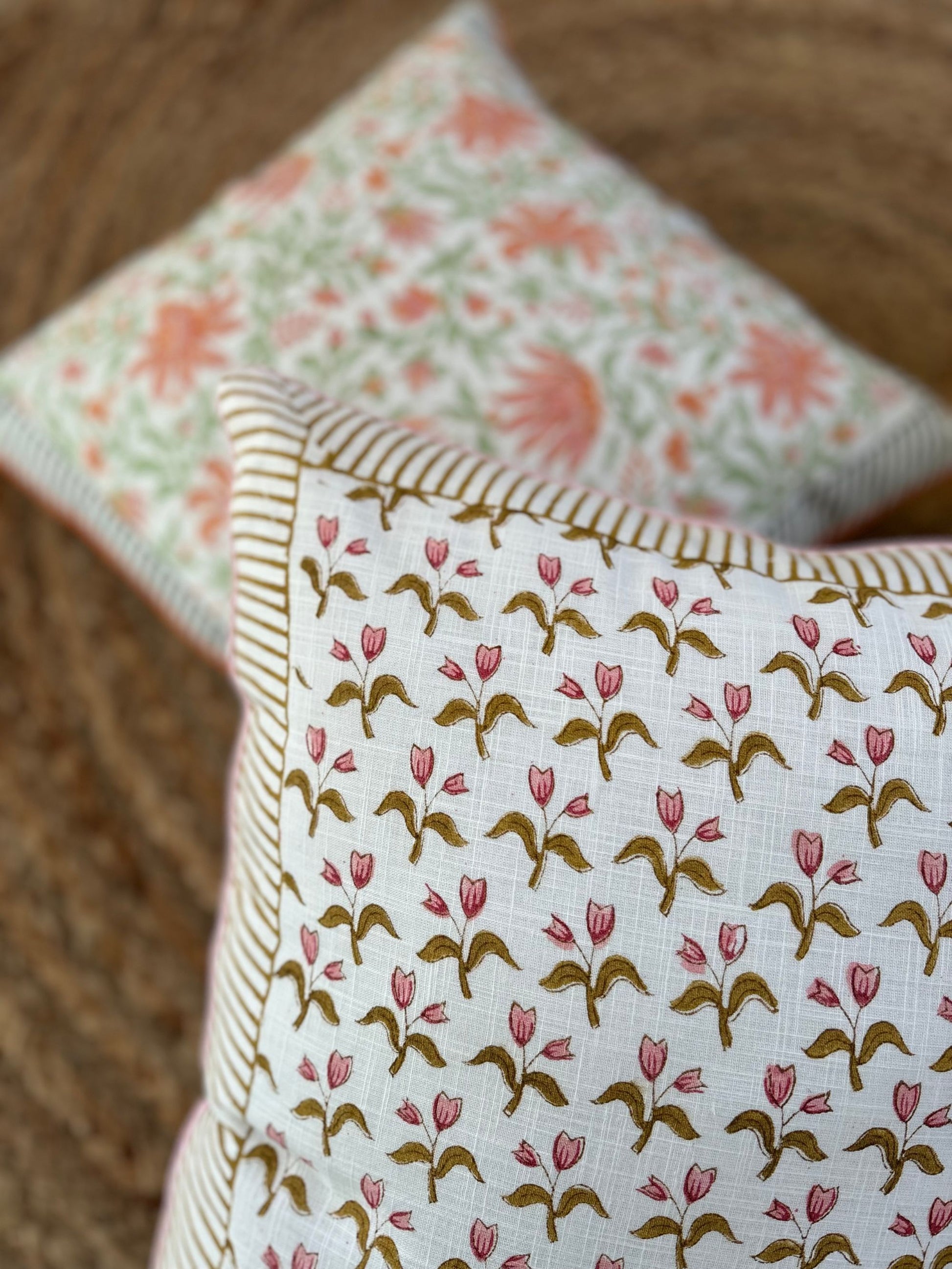 Rosebud Slub Cushion Cover
