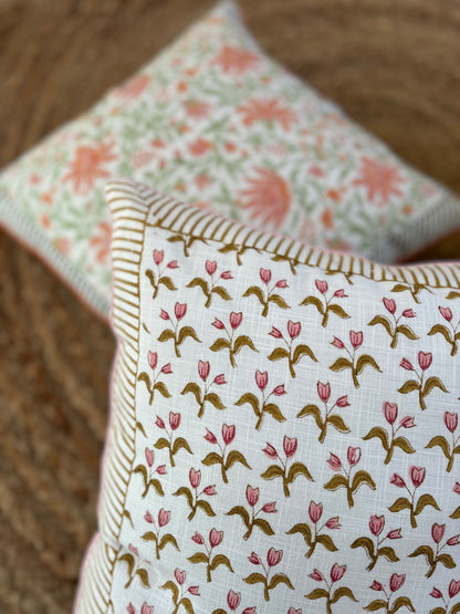 Rosebud Slub Cushion Cover