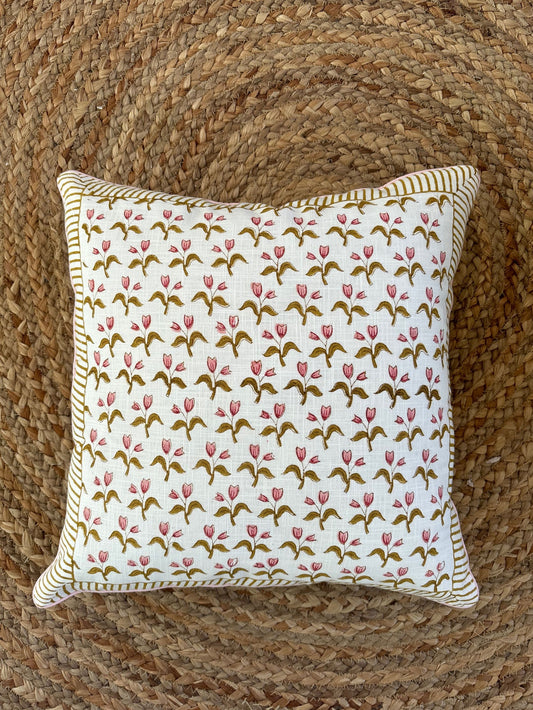 Rosebud Slub Cushion Cover