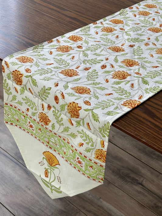 Marigold Meadow Cotton Table Runner