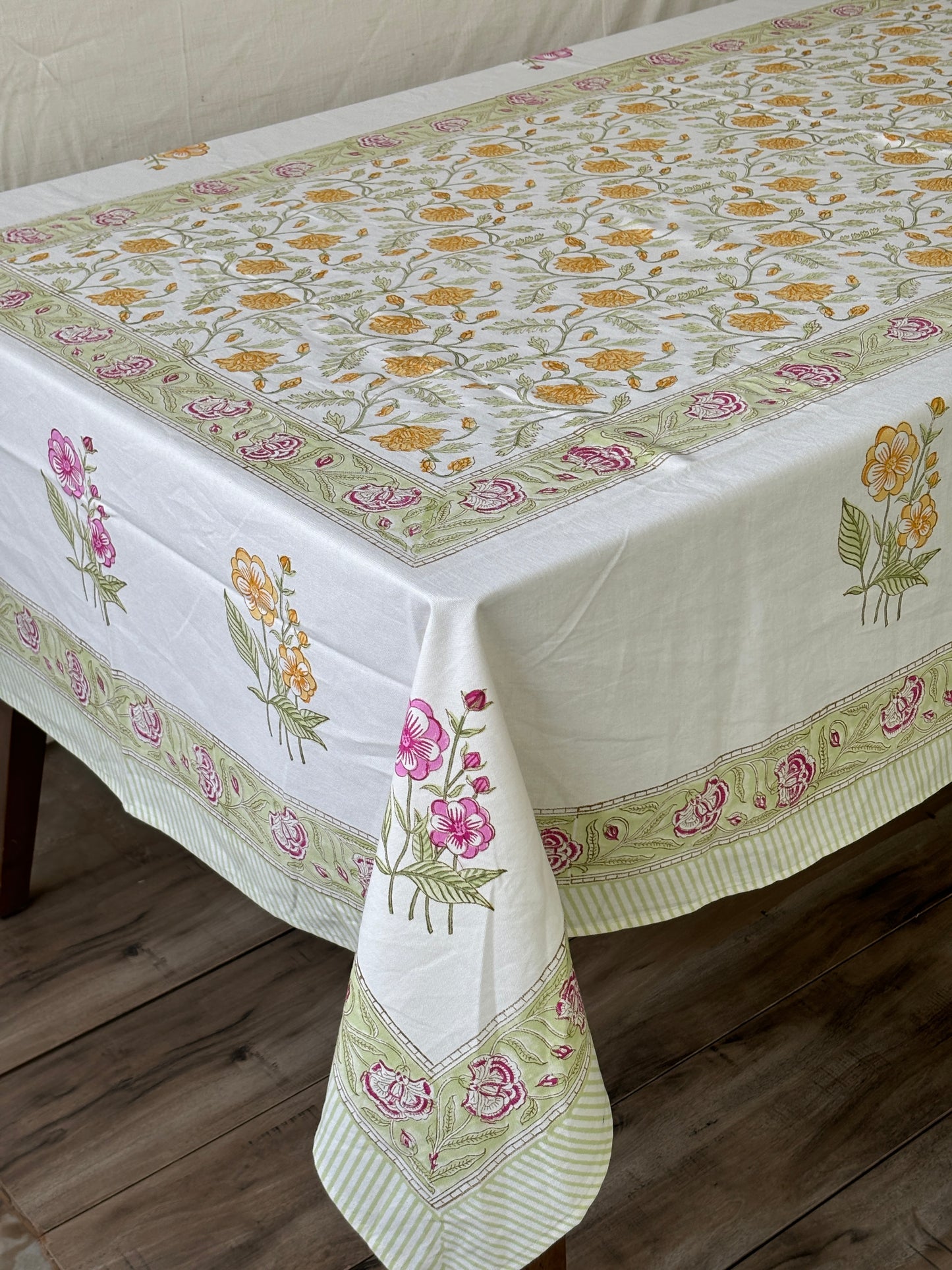 Marigold Meadow Cotton Tablecloth