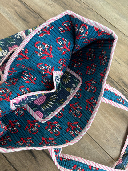 Phool Patta Cotton Tote Bags