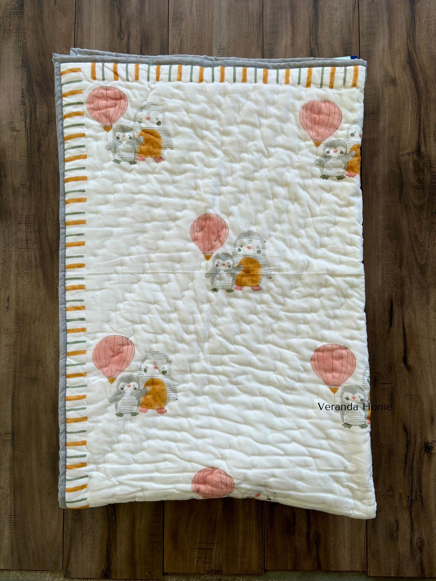 Penguin Mulmul Baby Quilt