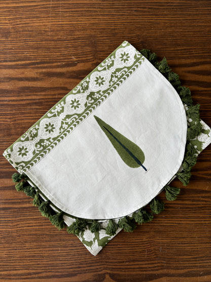 Olive Vriksha Cotton Table Runner