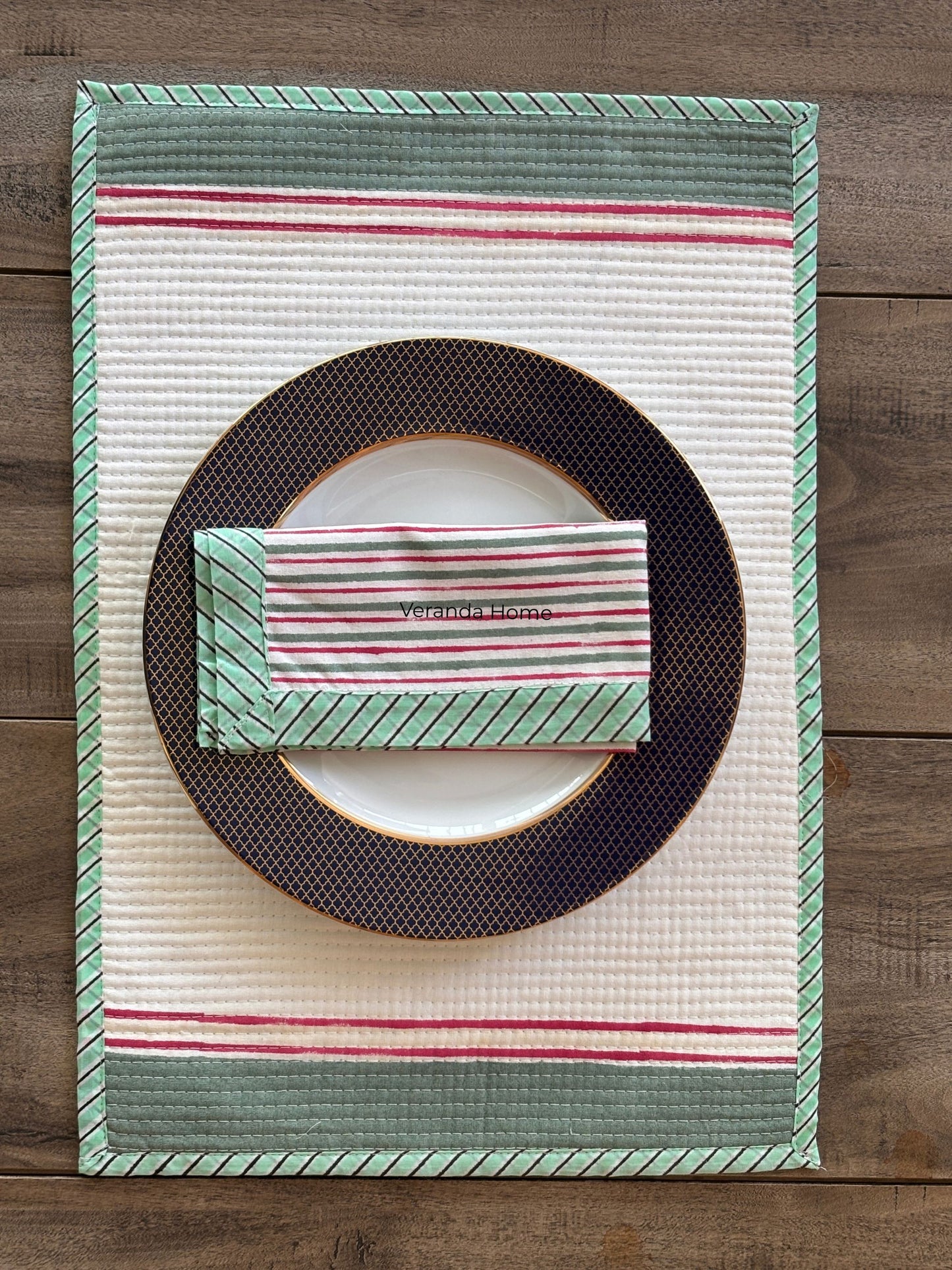 Palm Retreat Quilted Placemat & Napkin Set