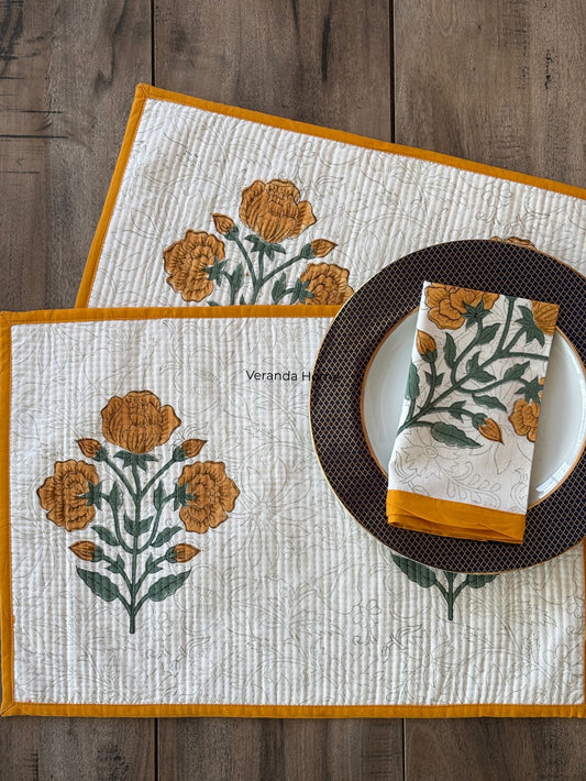 Sunshine Quilted Placemat & Napkin Set