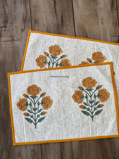 Sunshine Quilted Placemat & Napkin Set