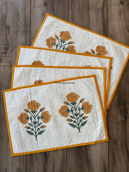 Sunshine Quilted Placemat & Napkin Set