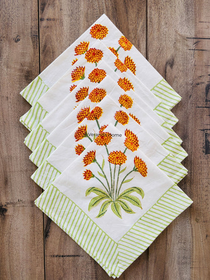 Retro Floral Placemat & Napkin Set