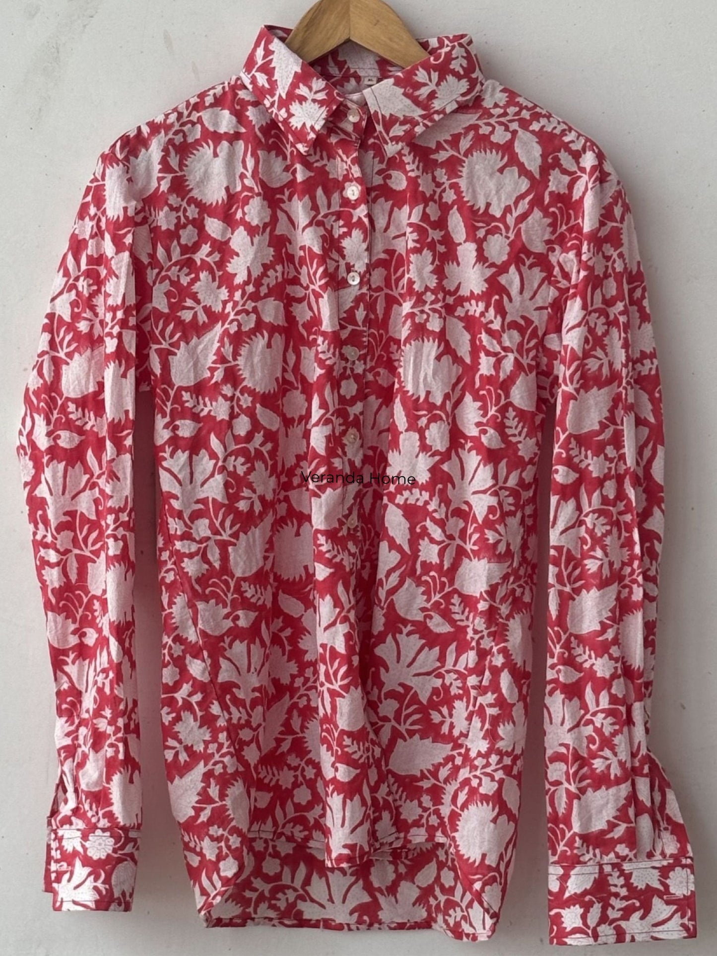 Gulnaar Red Floral Shirt