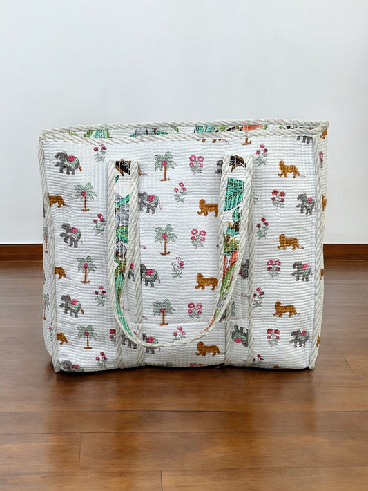 Jungle Parade Cotton Tote Bags