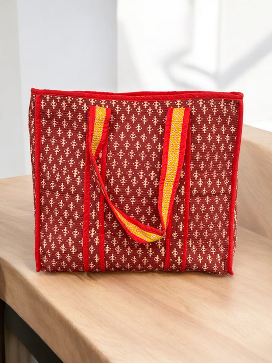 Rajasthan Rouge Cotton Tote Bags