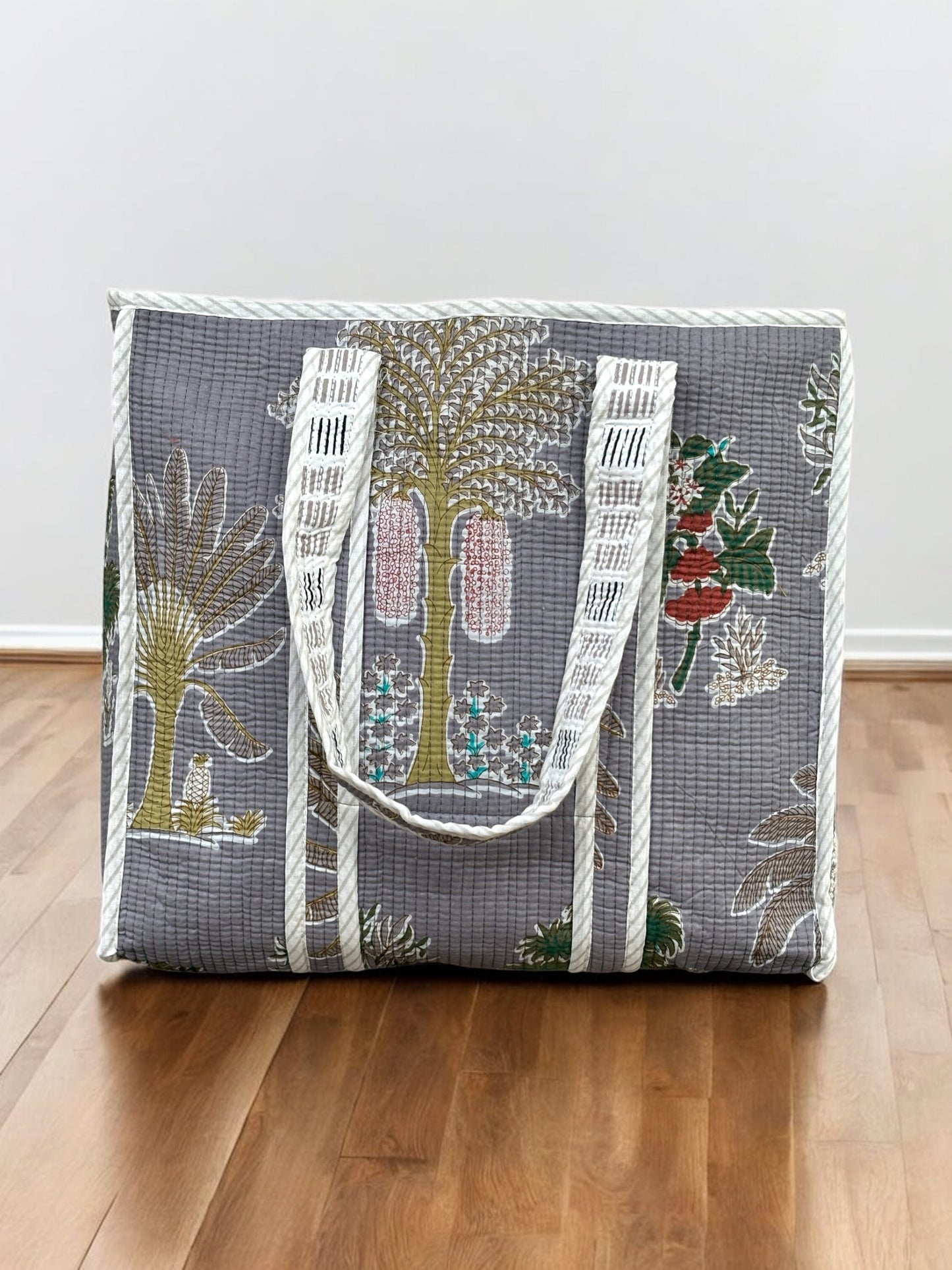 Cotton Block Print Tote Bags