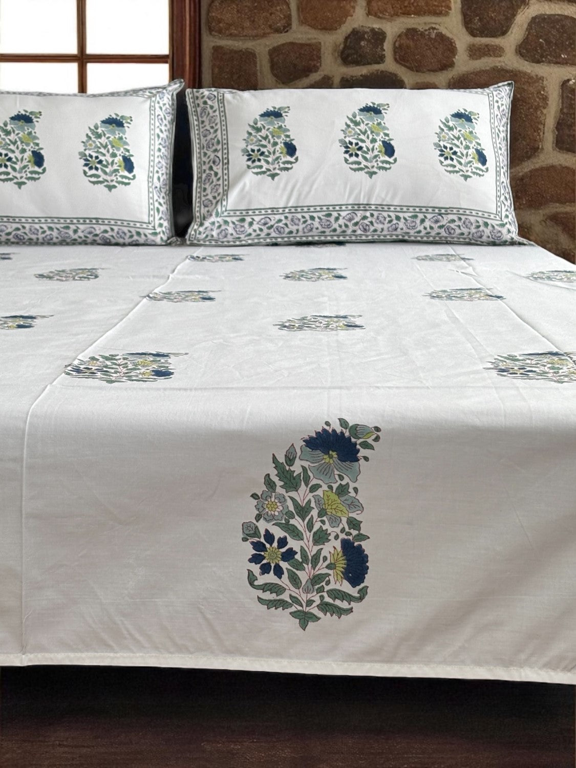 Neel Gulmohar Bedsheet