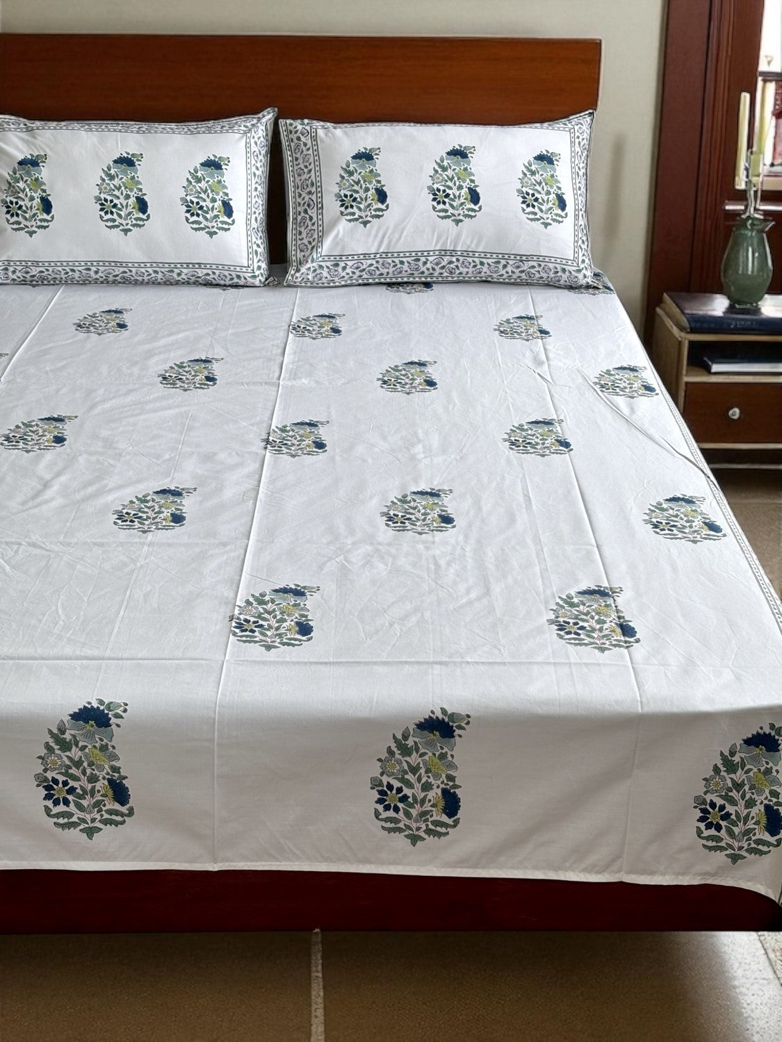 Neel Gulmohar Bedsheet