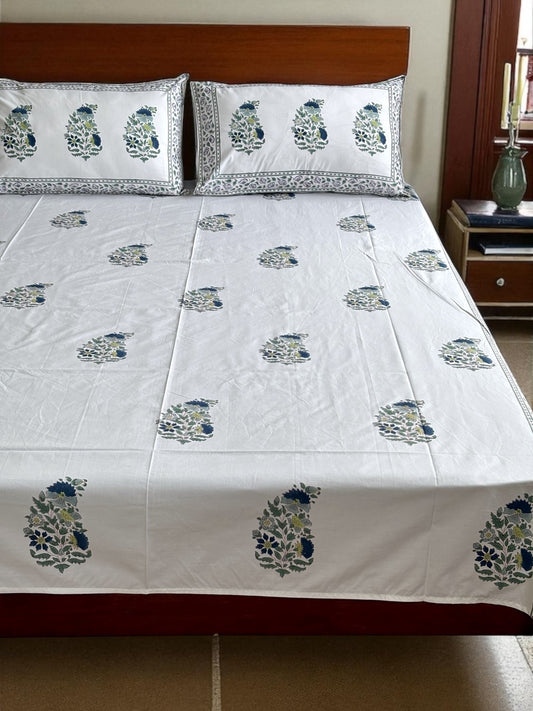 Neel Gulmohar Bedsheet