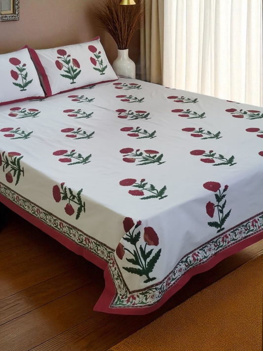 Jaipur Poppy Cotton Bedsheet