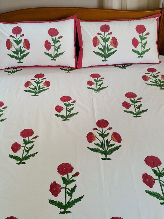 Jaipur Poppy Cotton Bedsheet