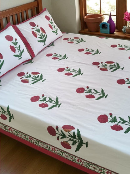 Jaipur Poppy Cotton Bedsheet