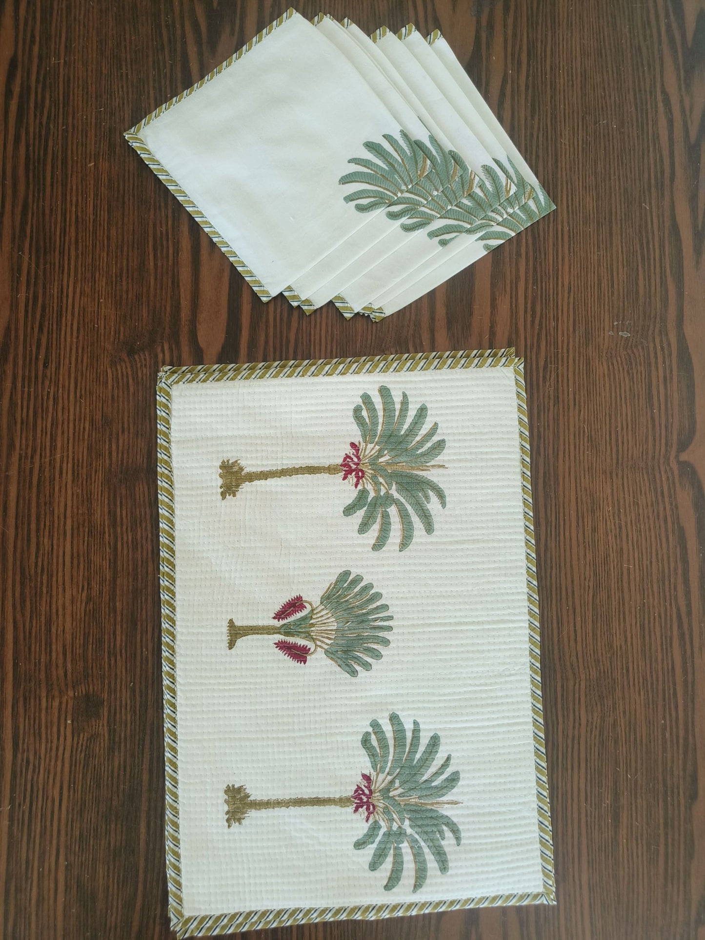 Floral Table mat & Napkin (set of 6 each)