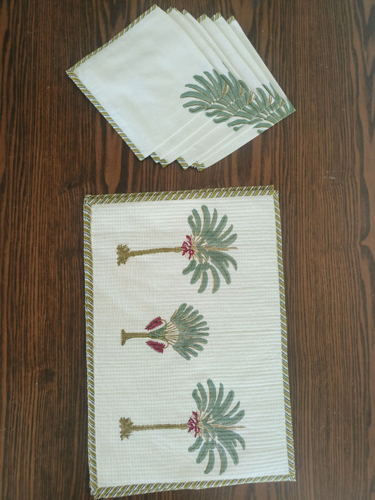 Floral Table mat & Napkin (set of 6 each)