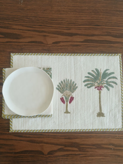 Floral Table mat & Napkin (set of 6 each)