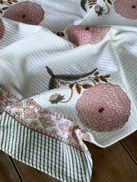 Pink cotton towel set