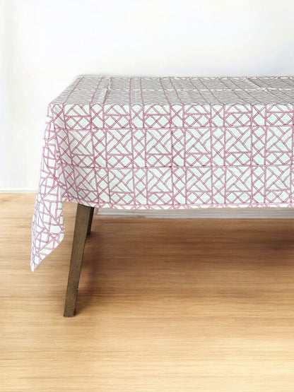 Bamboo print cotton table cover