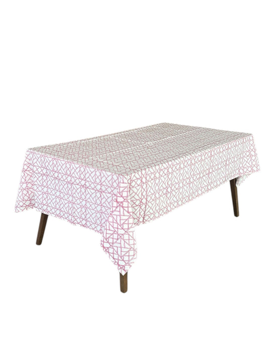Bamboo print cotton table cover