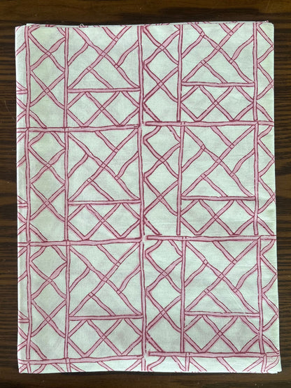 Bamboo print cotton table cover