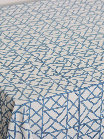Blue Bamboo print table cover