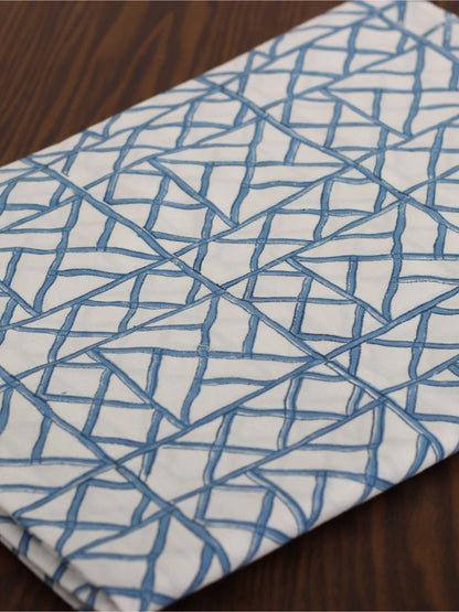 Blue Bamboo print table cover