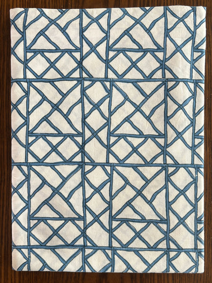 Blue Bamboo print table cover