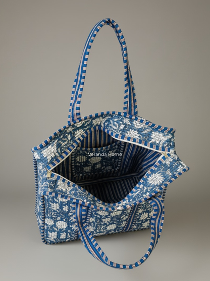 Indigo Tapestry Tote Bag