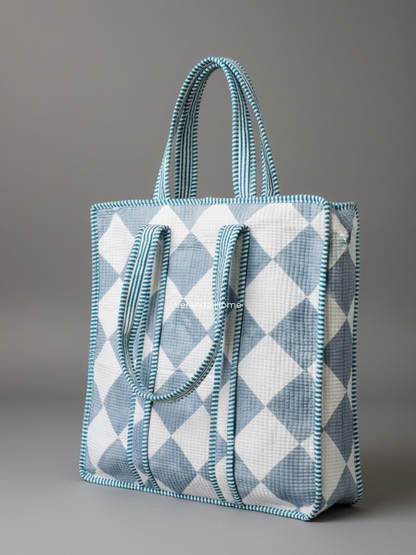 Harlequin Check Tote Bag