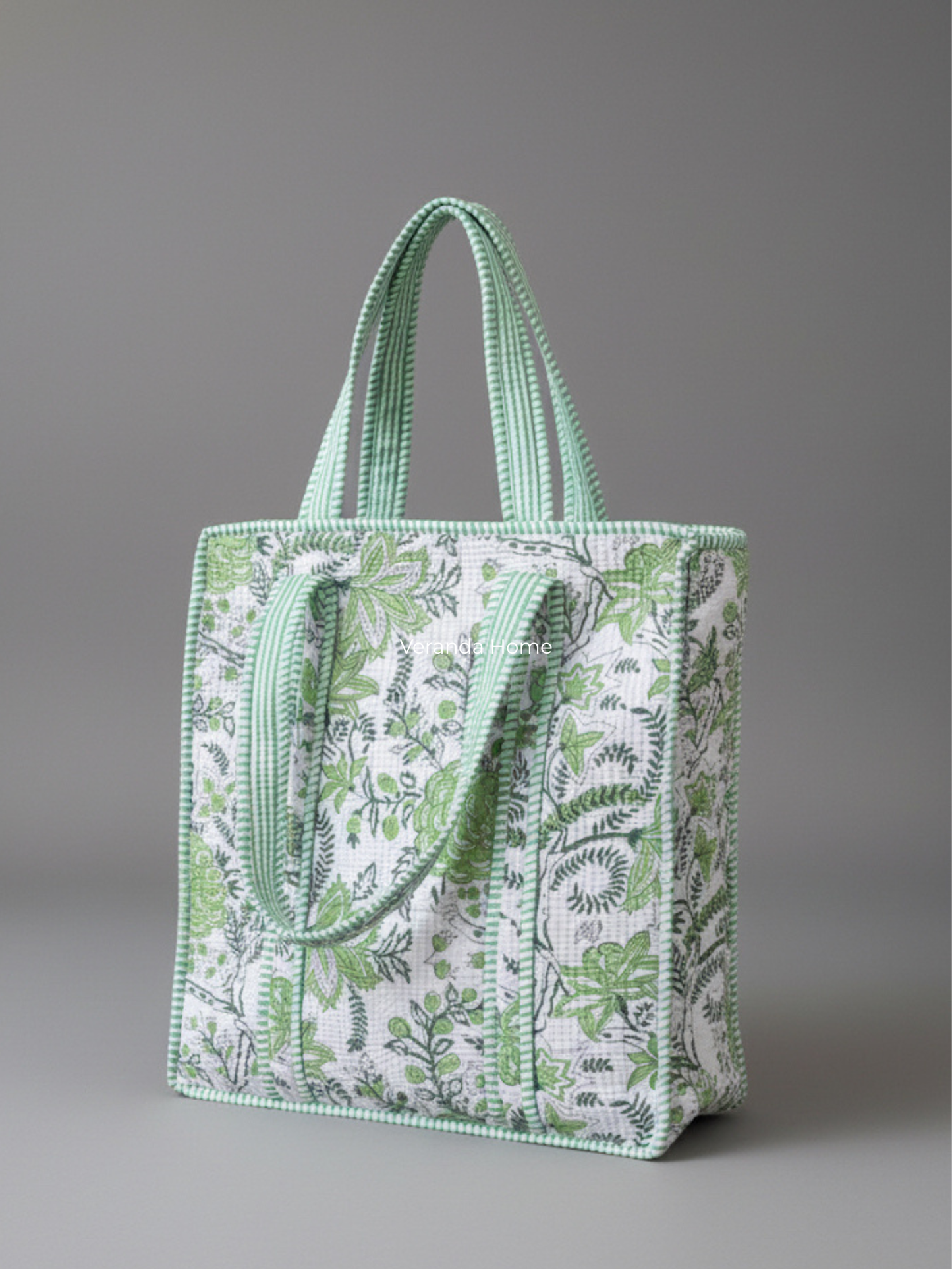 Fern Garden Quilted Tote Bag