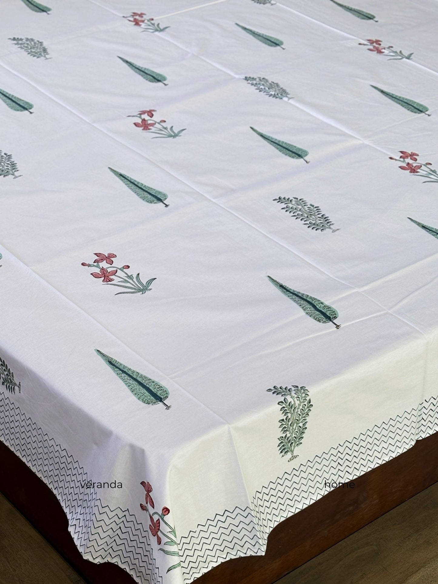 Floral Block Print Bedsheet