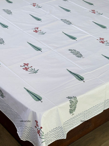 Floral Block Print Bedsheet