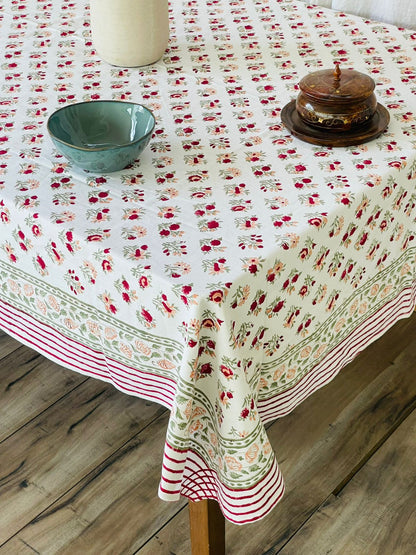 Laal Gulab Kenari Cotton Tablecloth