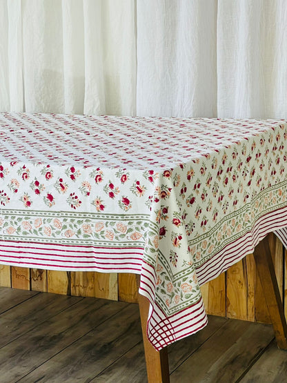 Laal Gulab Kenari Cotton Tablecloth