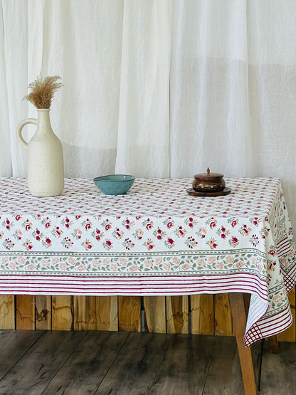 Laal Gulab Kenari Cotton Tablecloth