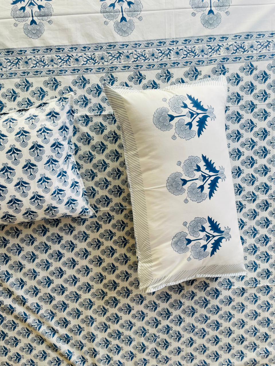 Jaipur Blue Trellis Bedsheet