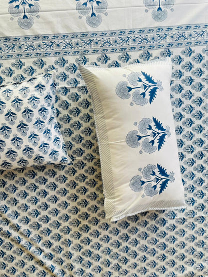 Jaipur Blue Trellis Bedsheet