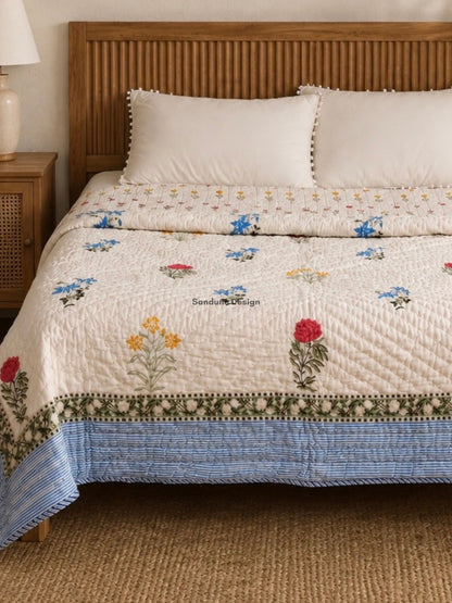 Hand block print quilts